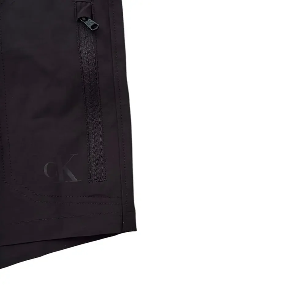 Calvin Klein Hybrid Shorts Swim Black Swimwear Size XXL Stretch UPF Quick Dry